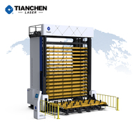Menara Penyimpanan Plat Baja Kustom TC-SL3015 Cypcut AI 1500W Fiber Laser Otomatis Vertikal Seri Lapisan Tahan Lama