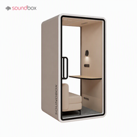 Cabine de bureau portable Soundbox facile à installer, petite cabine téléphonique, espace de travail privé, modules de bureau modulaires et amovibles