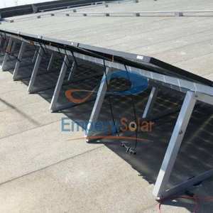 Installation facile Support de panneau solaire pour toit plat Acier aluminium Acier inoxydable Finition anodisée Plaque de balast PV encadrée incluse - Product Image 1