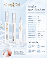 Stylo Dissolvant de Colle à Ongles Acrylique Professionnel 3ml Écologique Sans Acétone ni Éthanol pour Salon et Usage Domestique – Vente en Gros Usine