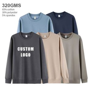 เสื้อสเวตเชิ้ตคอกลมโอเวอร์ไซส์สำหรับผู้ชาย ผ้าฝ้าย แขนยาว สวมใส่สบายๆ สไตล์ลำลอง เหมาะสำหรับฤดูใบไม้ร่วง ขายส่ง - Product Image 3