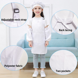 Có Thể Điều Chỉnh Trẻ Em Của Nấu Ăn Bib Tùy Chỉnh Nhà Bếp Tạp Dề Tạp Dề Nhà Bếp Đầu Bếp Hat Set Tái Sử Dụng Không Tay Tạp Dề Cho Trẻ Em Sơn - Product Image 3