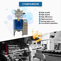Machine d'emballage automatique haute performance pour poudres alimentaires, avec scellage 4 côtés, ensachage rapide et étiquetage, pour mini-sacs à chaîne.