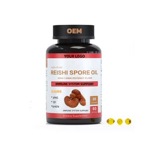 Oazvita Oem Reishi Champignontinctuur 25% Triterpeen Biologisch Gecertificeerd Omhulsel Gebroken <span class=keywords><strong>Ganoderma</strong></span> <span class=keywords><strong>Lucidum</strong></span> Spore Olie Softgel <span class=keywords><strong>Capsule</strong></span> - Product Image 1