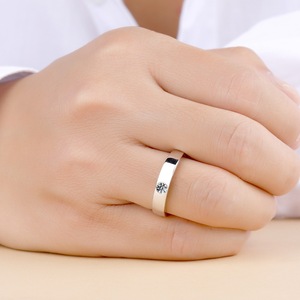 Vendita calda cornice da donna 925 in argento Sterling alla moda con lo stesso anello di Moissanite rodiato anello di lusso - Product Image 3