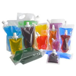 Embalagem de vendas quente fabricante transparente bico de bebida líquida bolsa de pé com bico para líquido