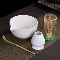 Kit d'outils pour bol à Matcha de cérémonie traditionnelle faite à la main avec logo personnalisé en gros