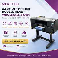 Nueva Impresora UV DTF A3 con Doble Cabezal F1080, Ultra Alta Precisión, Detalles Finos, Tinta UV, Máquina de Etiquetas de Cristal