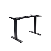 Bureau debout de bonne qualité à double moteur ergonomique assis sur pied 2 étapes levage réglable cadre en métal de jeu électrique