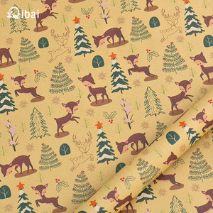 Qibai Noël vintage papier kraft papier d'emballage cadeau père noël <span class=keywords><strong>arbre</strong></span> de noël dessin animé papier d'emballage - Product Image 6