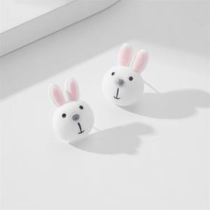 925银针可爱小动物植绒立体3D耳钉儿童耳环 - Product Image 6