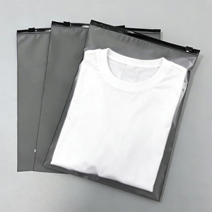 Custom Frosted Black Reusable Zipper <b>Bags</b> For Clothing Shipping Packaging Resealable Poly <b>Bags</b> With Printed Logo - Product Image 6