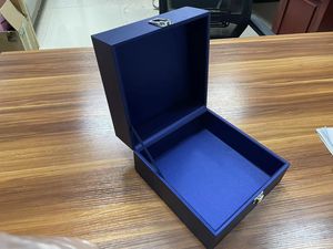 Wholesale Luxury Blue PU Leather Jewelry Watch Box Metal Lock Multi Slots Necklace <b>Ring</b> Bracelet <b>Storage</b> Gift Box Custom Logo - Product Image 3