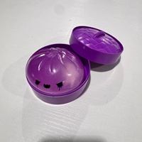 Jouet Squishy Halloween en résine, fantôme violet en forme de boulette vapeur, à presser, doux et anti-stress