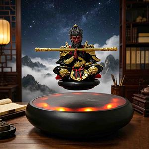 HCNT Magnetic Floating Sun Wukong Monkey King LED Bluetooth Speaker Decor - Product Image 5