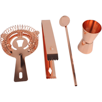 Ensemble de shaker à cocktails en or rose, 8 pièces, outils de bar avec doseur, pinces à glace, pilon, cuillère de bar, 2 verseurs pour bar à domicile, fête