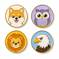 Marqueur de balle de golf personnalisé en émail souple, motif animal, plaqué or, cadeau pour les amateurs de golf, fabricant de marqueurs de balle en gros