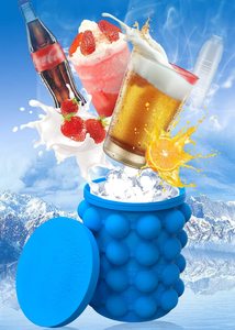 Silicone <strong>Ice</strong> Cube Maker Bucket <strong>Space</strong> Saving Silicone <strong>Ice</strong> Cube Maker With Lid - Product Image 5