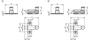 K1668 KIPPSteel Lock Grip with Return Spring Form B Bevel Down <b>Quick</b> <b>Clamping</b> Industrial Fixture Component - Product Image 5