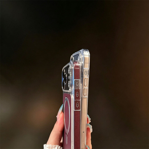 Coque de téléphone transparente avec support métallique pliable pour iPhone 18 17 16 15 14 13 Pro Max, protection intégrale antichoc - Product Image 5