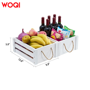 WOQI commercio all'ingrosso di Design moderno casse di legno vari libri di frutta di stoccaggio Desktop di nozze supermercato scatole di stoccaggio in legno - Product Image 4