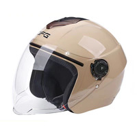 Casque de moto ouvert avec réflexion nocturne casque de moto demi-visage