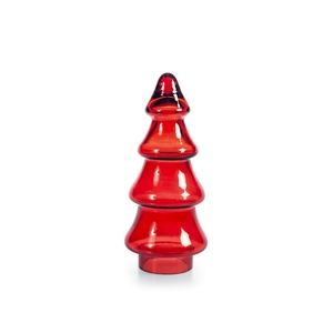 Decorazione Natalizia in Vetro Soffiato a Mano, Ornamento per Albero di Natale Rosso - Product Image 1