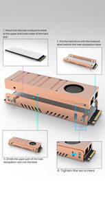 Reines Kupfer-Heizwaschbecken thermisch-leitendes Klebe-Modul für NGFF <span class=keywords><strong>M</strong></span>.2 2280 SSD Heizwaschbecken ssd-Lüfter - Product Image 6