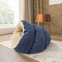 Lit de grotte à câlin à motif solide à la mode moderne pour chats et chiots Rectangle Utilisation intérieure Lavable Durable pour le confort hivernal