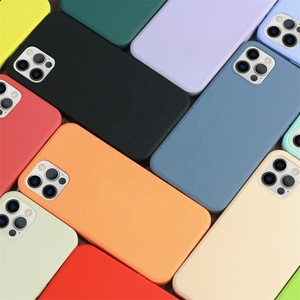 Chống sốc mềm bìa cho Iphone 13 Trường hợp Chất lượng ban đầu chính hãng Silicone lỏng trường hợp sợi nhỏ bên trong Iphone 12 trường hợp điện thoại - Product Image 3