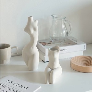 Arredamento per la casa corpo umano plastica arti vaso decorazione vaso in ceramica scultura vaso bianco - Product Image 2