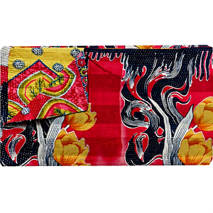 Twin Bengali Couvre-lit Indien Vintage Coton Sari Kantha Couverture Réversible Gudri - Product Image 1