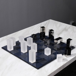 Jeu de société <span class=keywords><strong>Tic</strong></span> <span class=keywords><strong>Tac</strong></span> Toe en cristal noir carré Art Déco pour anniversaire Enfants Famille - Product Image 3