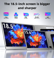 Moniteur d'ordinateur portable en gros, écran d'extension 18,5 pouces, double écran LCD 1920*1080P, triple moniteur portable Type C