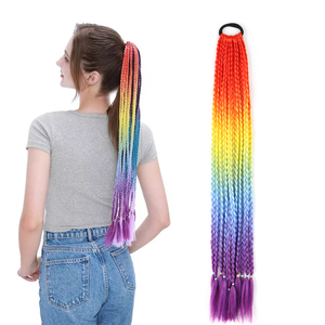 24 pollici Ombre Yaki <span class=keywords><strong>capelli</strong></span> sintetici lisci extension per ragazze colorati treccia coda di cavallo <span class=keywords><strong>capelli</strong></span> cravatta <span class=keywords><strong>capelli</strong></span> <span class=keywords><strong>lunghi</strong></span> <span class=keywords><strong>capelli</strong></span> sintetici - Product Image 1