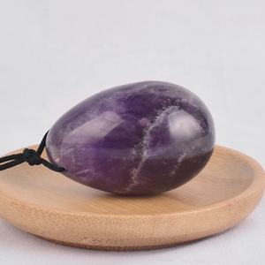 OEM natural Yoni Eggs Dark Amethyst cuidado íntimo femenino Yoni Egg And Wand Set Dark Amethyst Yoni Egg Set - Product Image 4