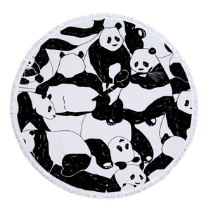 La Peau Absorber L'eau Imprimé Animal Doux Microfibre <span class=keywords><strong>Rond</strong></span> <span class=keywords><strong>Serviette</strong></span> <span class=keywords><strong>de</strong></span> Plage - Product Image 4