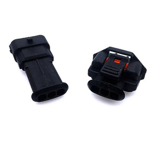 Automotive 3 Pin Sensor Connector Plug 1928404227 1928403966 <b>Black</b> Plastic Car Diesel Fuel Injection <b>Pump</b> Use - Product Image 1