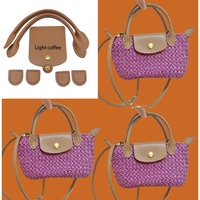 Kits de tricot pour la fabrication de sacs en cuir PU, coussin de façonnage pour sacs à main DIY avec trous pour la création de sacs à bandoulière et de sacs à main au crochet