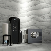 Serrure de porte intelligente en aluminium avec déverrouillage à distance, compatible Tuya WiFi TTlock Cloud, en alliage d'aluminium, reconnaissance faciale et empreinte digitale