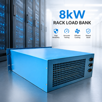 Banco de carga portátil resistivo Rongkun de 8kW IP55/IP20 para exteriores, 400V 50/60Hz, con ruedas universales para equipos de prueba de generadores y UPS