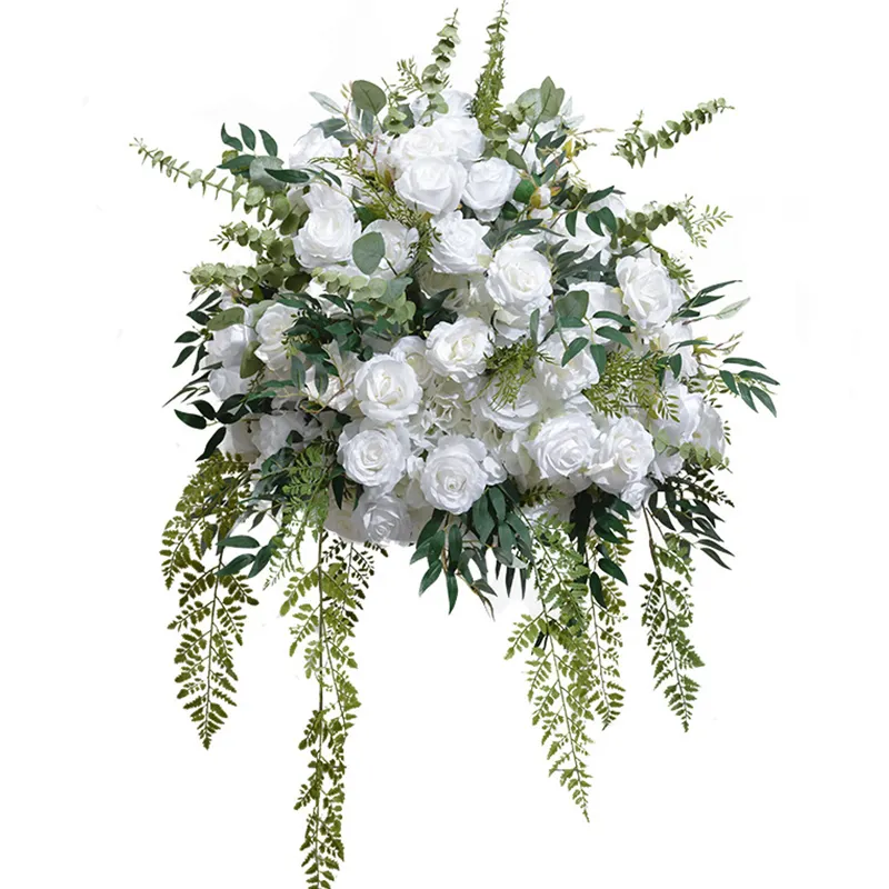Arranjo de flores de seda artificial peça central do casamento bola de flores para decoração