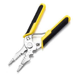 Multi Functional Electrician <b>Wire</b> <b>Strippers</b> 1 In 1/2 In Serrated Jaw Stainless Steel Imperial Measurement - Product Image 1