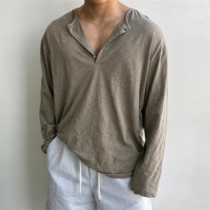 Camiseta de Manga Larga <span class=keywords><strong>para</strong></span> Hombre, Talla Grande (150 kg), Estilo Vintage, Cuello Alto, Ligera, con Forro Polar, Corte Holgado - Product Image 4