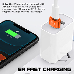 อะแดปเตอร์ 6A OTG Type C ตัวเมีย เป็น USB ตัวผู้ รองรับการชาร์จเร็ว ถ่ายโอนข้อมูล ใช้กับแฟลชไดรฟ์ ชาร์จไฟ และแปลงไฟสำหรับโทรศัพท์มือถือ - Product Image 4