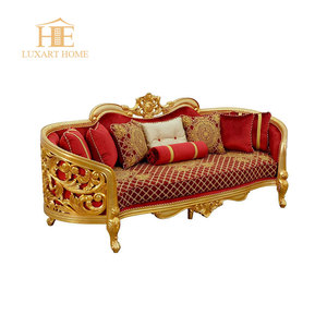 Đế Chế Phong Cách Đại Sảnh Làm Bằng Tay Khắc Rắn Gỗ Ghế Sofa Cổ Điển Thiết Kế Vàng Phòng Ngồi Đặt Sang Trọng Phòng Khách Sofa - Product Image 1