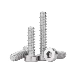 304 Stainless Steel Cylindrical Head Internal Hex Socket Self Tapping Screws M4 M5 M6 Metric Grade A Construction Industry - Product Image 3
