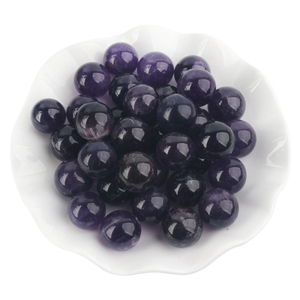 Petite boule de cristal de 2 cm, vente en gros, sphère de cristal d'améthyste violette foncée naturelle pour la guérison, pour cadeaux - Product Image 5