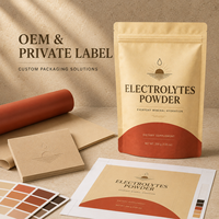 Poudre d'électrolytes de qualité supérieure, mélange pour boisson sportive, emballage personnalisé en sachet, pot et pochette