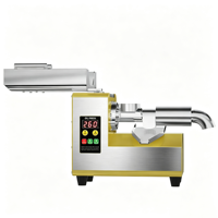 Nouvelle presse à huile miniature de 8 à 10 kg/h, adaptée à l'extraction d'huile de sésame, d'arachide et d'olive. Conçu pour un usage domestique